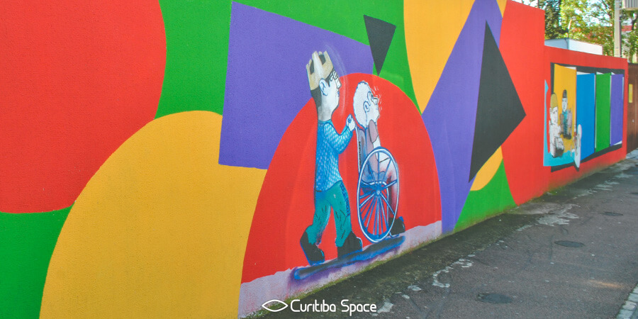 Arte no muro do Hospital Pequeno Príncipe - Arte Urbana em Curitiba - Curitiba Space