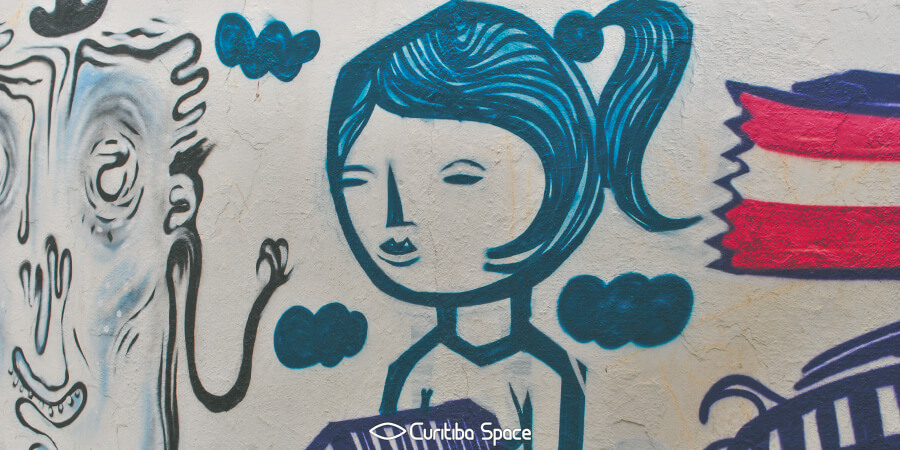 Grafite coletivo no bairro Ahú - Arte Urbana em Curitiba - Curitiba Space